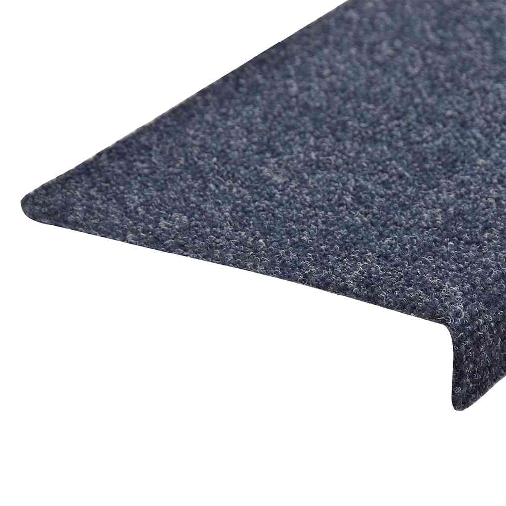 Stair Mats Self-adhesive 15 pcs 65x21x4 cm Blue Rectangular Edge