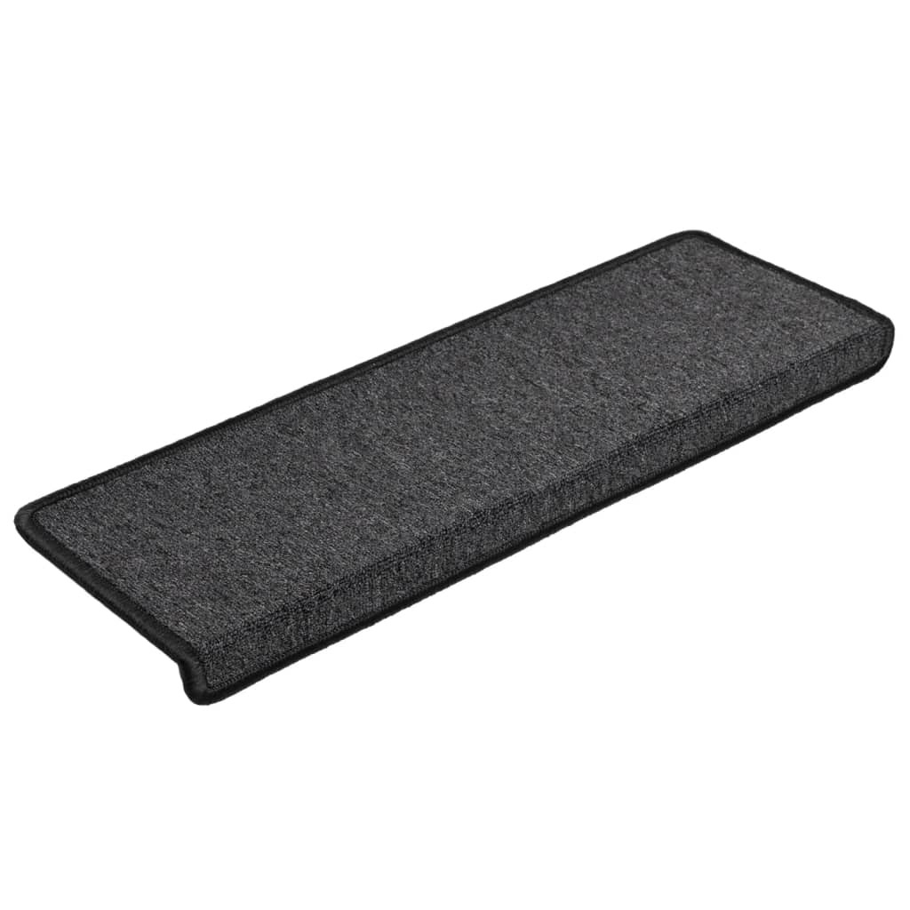 Stair Mats 15 pcs 65x21x4 cm Anthracite Rectangular Edge