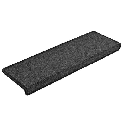 Stair Mats 15 pcs 65x21x4 cm Anthracite Rectangular Edge
