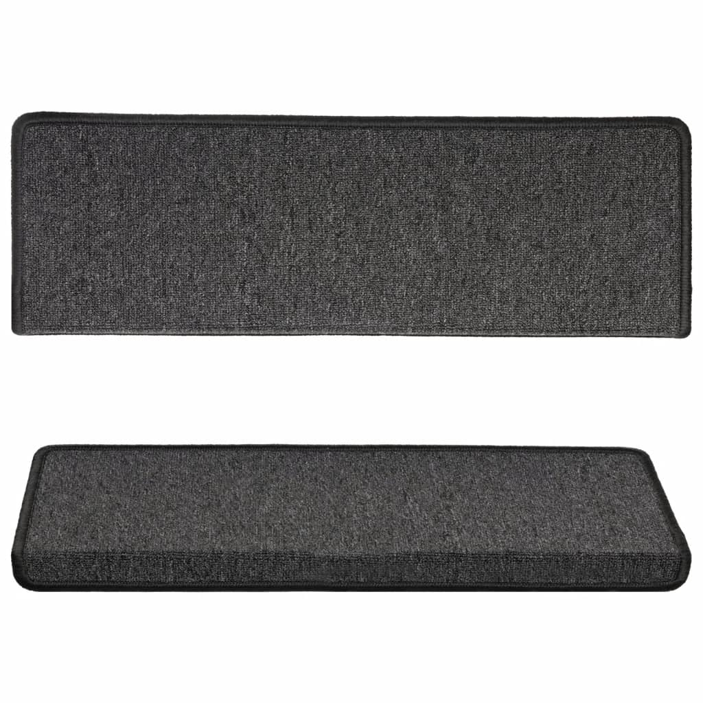Stair Mats 15 pcs 65x21x4 cm Anthracite Rectangular Edge