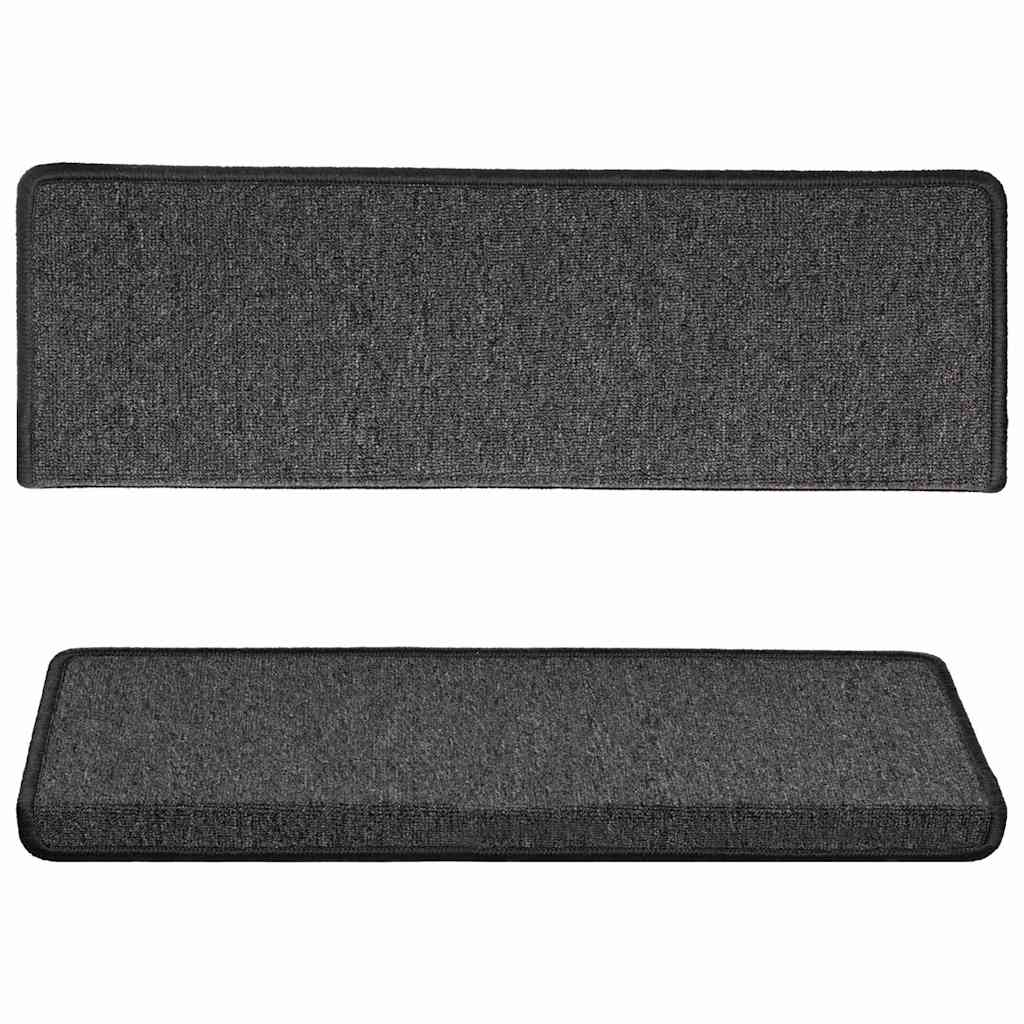 Stair Mats 15 pcs 65x21x4 cm Anthracite Rectangular Edge