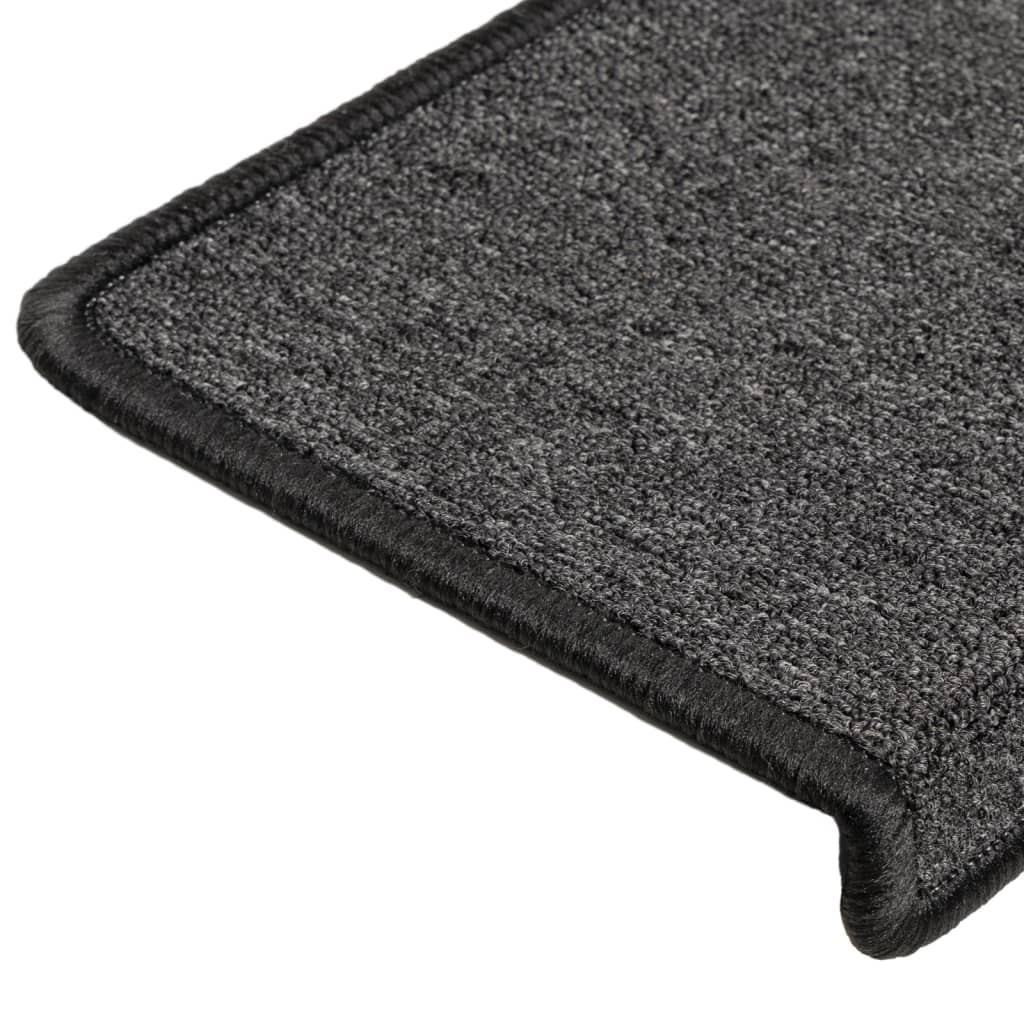 Stair Mats 15 pcs 65x21x4 cm Anthracite Rectangular Edge