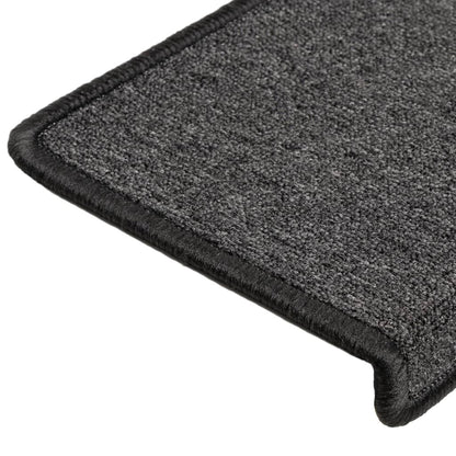 Stair Mats 15 pcs 65x21x4 cm Anthracite Rectangular Edge