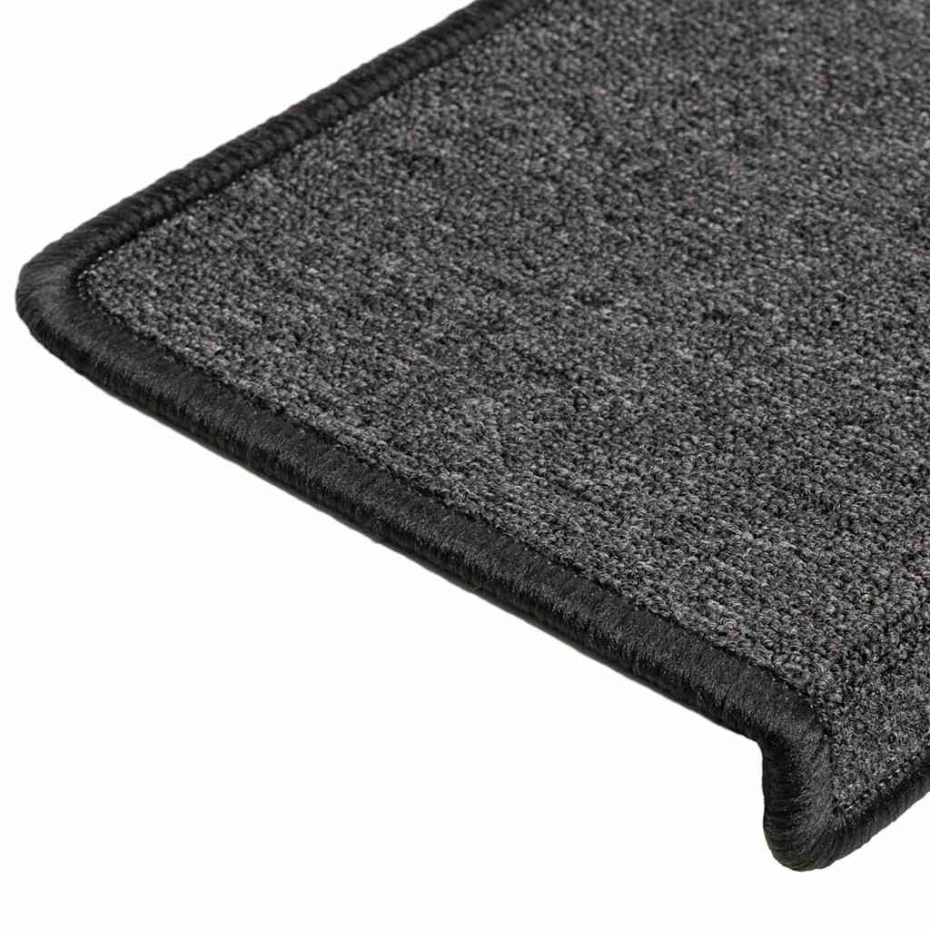 Stair Mats 15 pcs 65x21x4 cm Anthracite Rectangular Edge