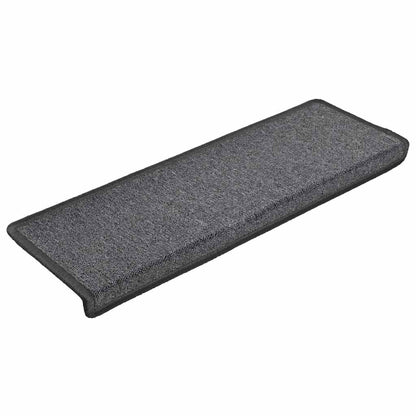 Stair Mats 15 pcs 65x21x4 cm Dark Grey Rectangular Edge