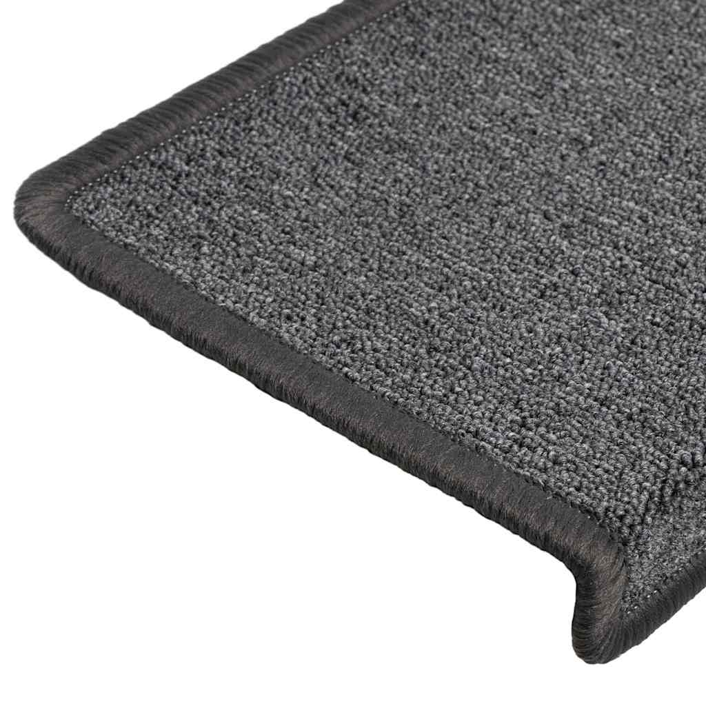 Stair Mats 15 pcs 65x21x4 cm Dark Grey Rectangular Edge