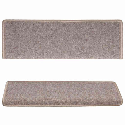 Stair Mats 15 pcs 65x21x4 cm Light Brown Rectangular Edge