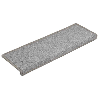 Stair Mats 15 pcs 65x21x4 cm Light Grey Rectangular Edge