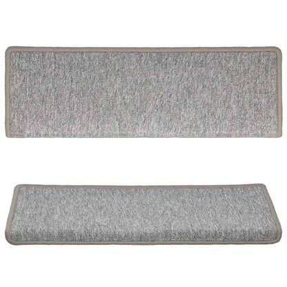 Stair Mats 15 pcs 65x21x4 cm Light Grey Rectangular Edge