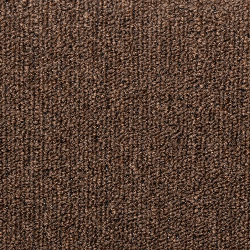 Stair Mats 15 pcs 65x21x4 cm Brown Rectangular Edge