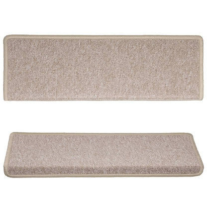Stair Mats 15 pcs 65x21x4 cm Taupe Rectangular Edge