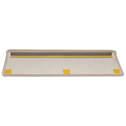 Stair Mats 15 pcs 65x21x4 cm Taupe Rectangular Edge