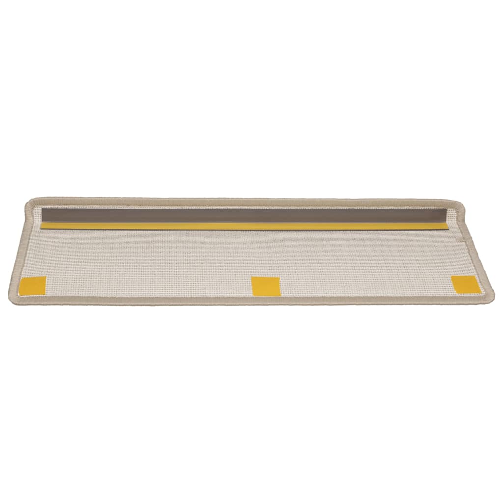 Stair Mats 15 pcs 65x21x4 cm Taupe Rectangular Edge