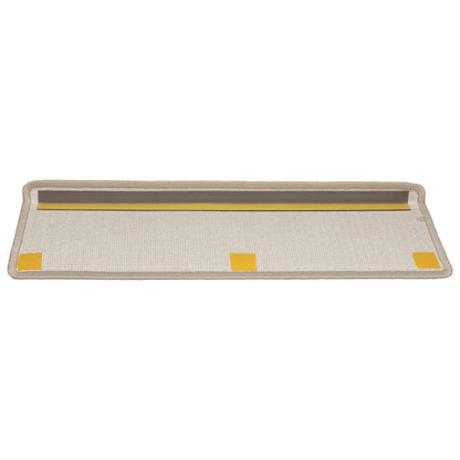 Stair Mats 15 pcs 65x21x4 cm Taupe Rectangular Edge