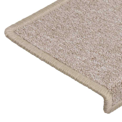 Stair Mats 15 pcs 65x21x4 cm Taupe Rectangular Edge
