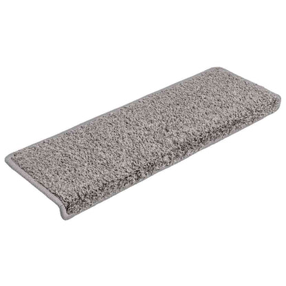 Stair Mats 15 pcs 65x21x4 cm Grey Rectangular Edge