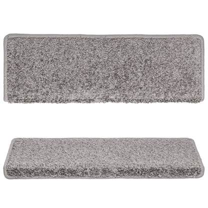 Stair Mats 15 pcs 65x21x4 cm Grey Rectangular Edge