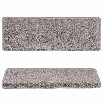 Stair Mats 15 pcs 65x21x4 cm Grey Rectangular Edge