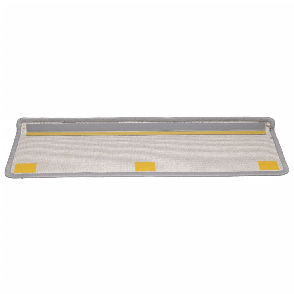 Stair Mats 15 pcs 65x21x4 cm Grey Rectangular Edge