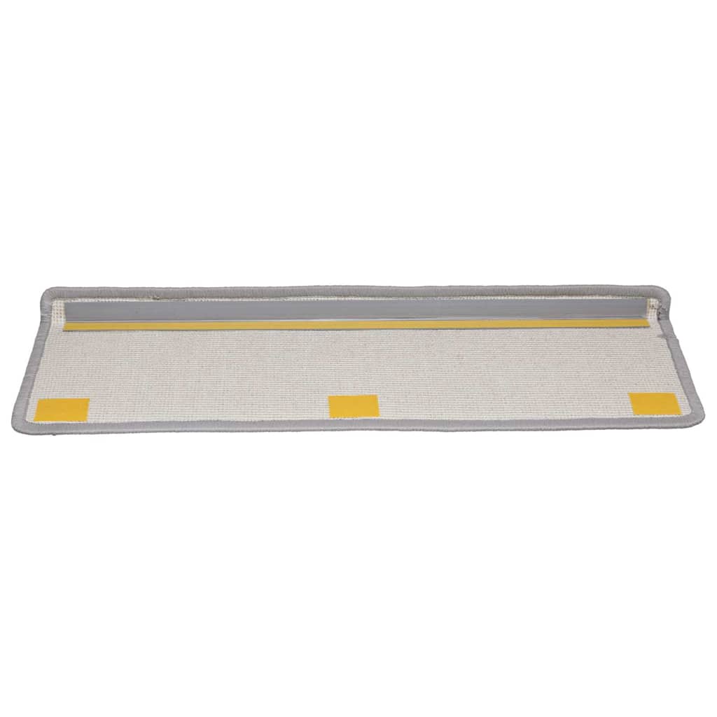 Stair Mats 15 pcs 65x21x4 cm Grey Rectangular Edge