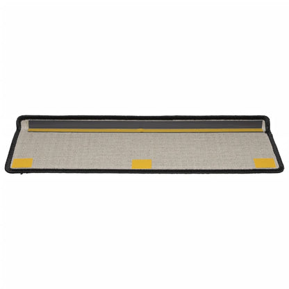Stair Mats 15 pcs 65x21x4 cm Black Rectangular Edge