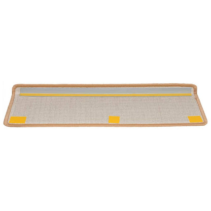 Stair Mats 15 pcs 65x21x4 cm Beige Rectangular Edge