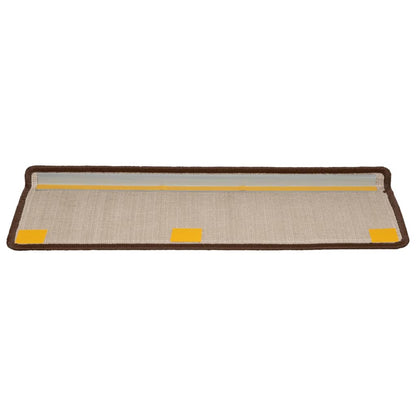 Stair Mats 15 pcs 65x21x4 cm Brown Rectangular Edge