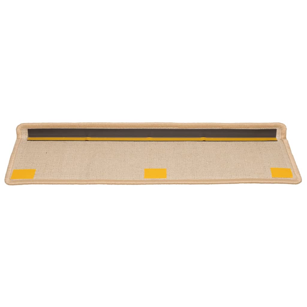 Stair Mats 15 pcs 65x21x4 cm Cream Rectangular Edge