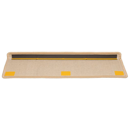 Stair Mats 15 pcs 65x21x4 cm Cream Rectangular Edge