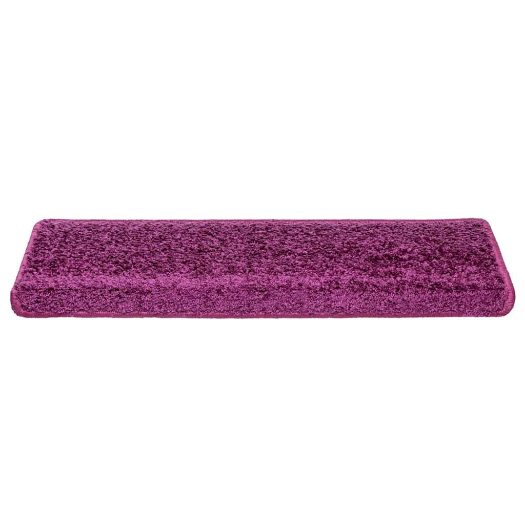 Stair Mats 15 pcs 65x21x4 cm Violet Rectangular Edge