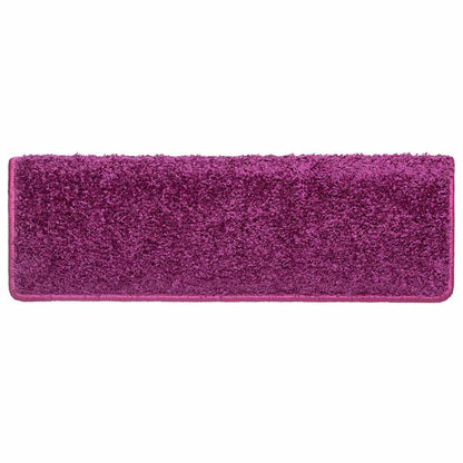 Stair Mats 15 pcs 65x21x4 cm Violet Rectangular Edge