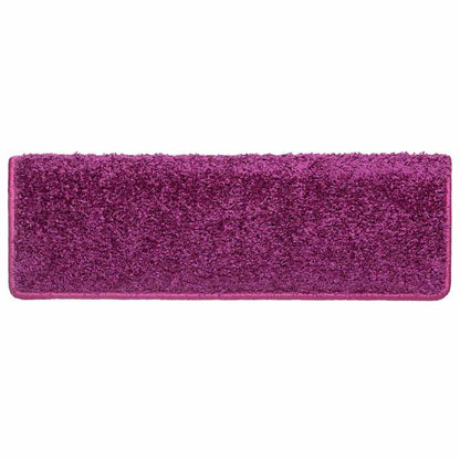 Stair Mats 15 pcs 65x21x4 cm Violet Rectangular Edge