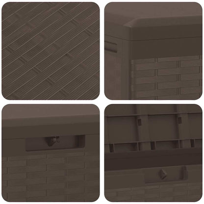 Garden Storage Box Brown 114x47x60 cm