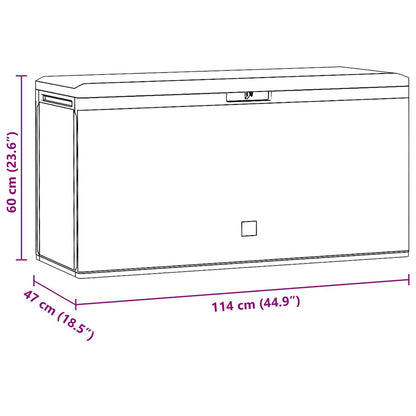 Garden Storage Box Brown 114x47x60 cm