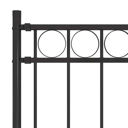 Garden Fence ASSEN Steel 1.7x1.2 m Black