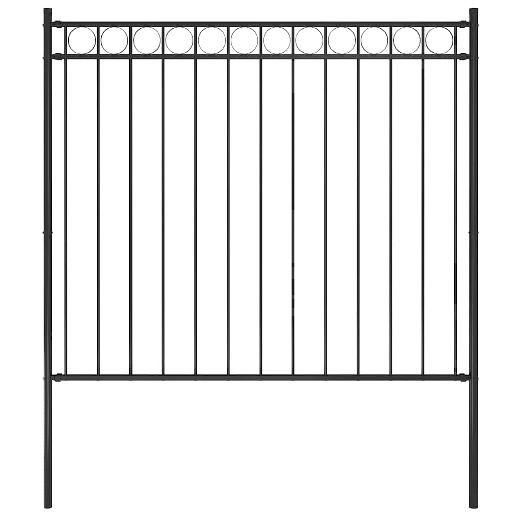 Garden Fence ASSEN Steel 1.7x1.5 m Black