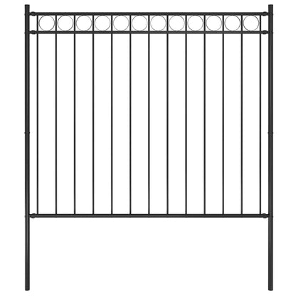 Garden Fence ASSEN Steel 1.7x1.5 m Black
