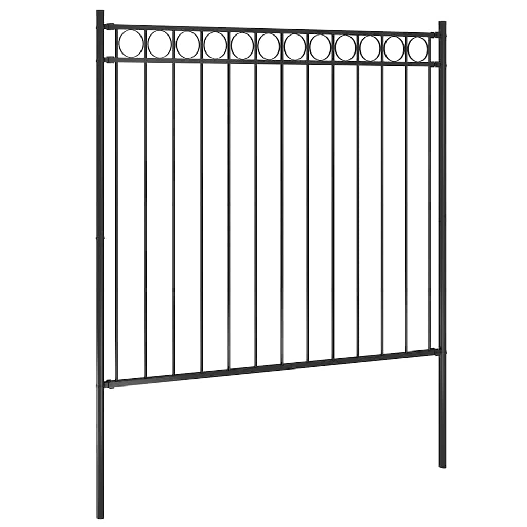 Garden Fence ASSEN Steel 1.7x1.5 m Black