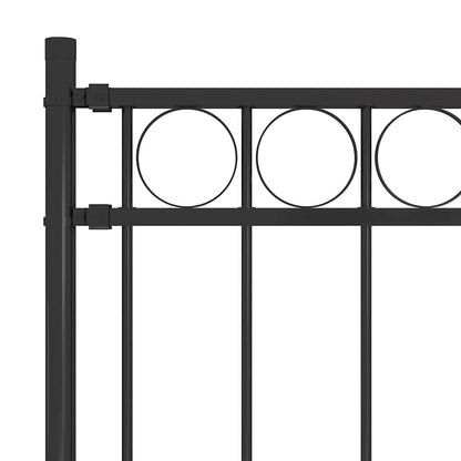 Garden Fence ASSEN Steel 1.7x1.5 m Black