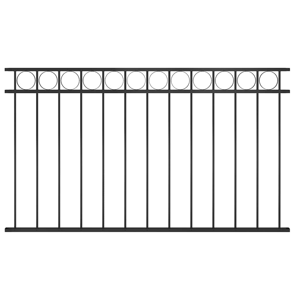 Fence Panel ASSEN Steel 1.7x0.8 m Black