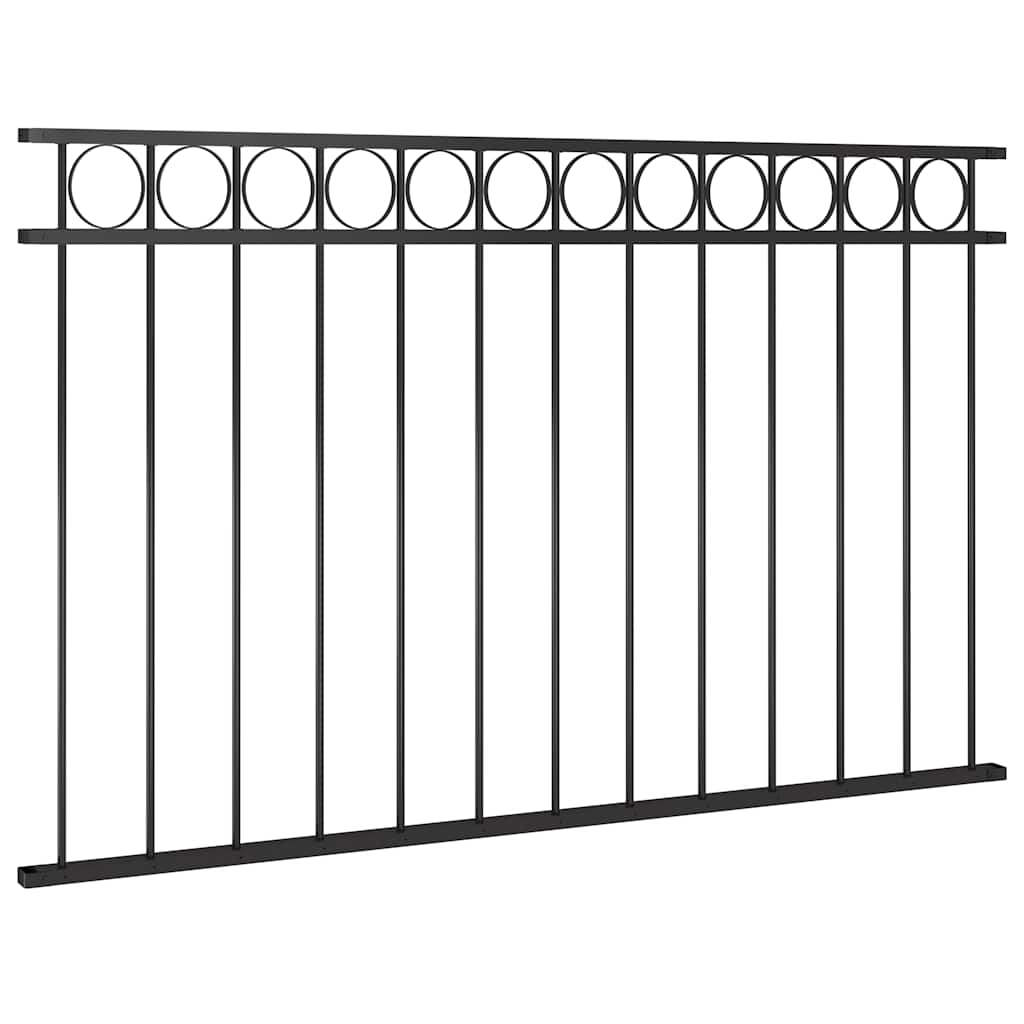 Fence Panel ASSEN Steel 1.7x0.8 m Black