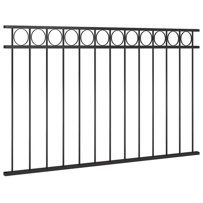 Fence Panel ASSEN Steel 1.7x0.8 m Black
