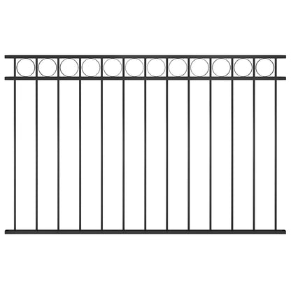 Fence Panel ASSEN Steel 1.7x1 m Black