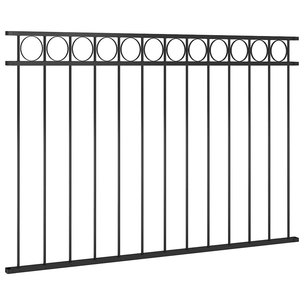 Fence Panel ASSEN Steel 1.7x1 m Black
