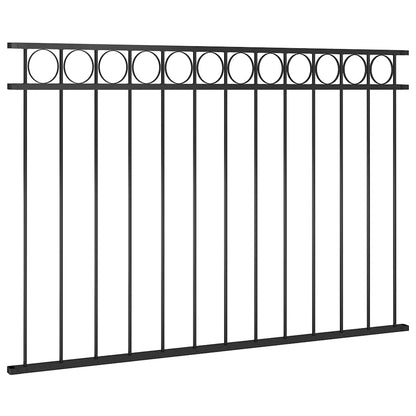 Fence Panel ASSEN Steel 1.7x1 m Black