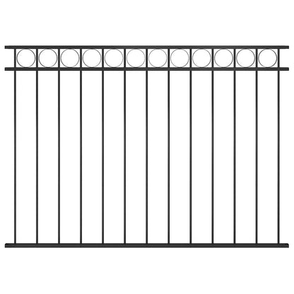 Fence Panel ASSEN Steel 1.7x1.2 m Black