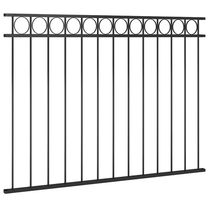 Fence Panel ASSEN Steel 1.7x1.2 m Black