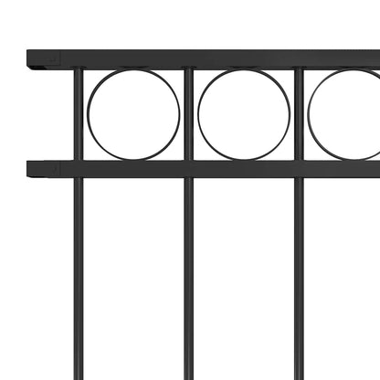 Fence Panel ASSEN Steel 1.7x1.2 m Black