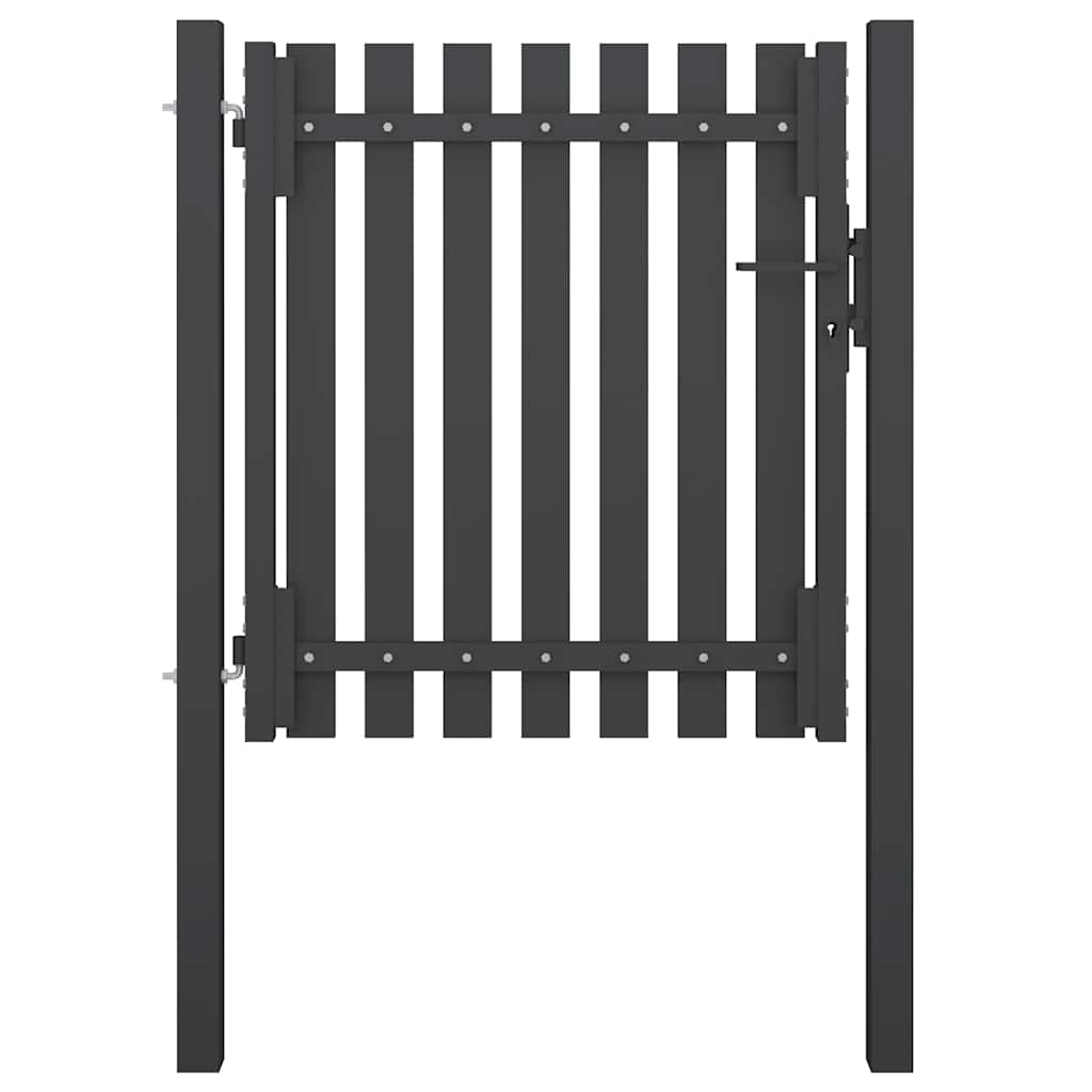 Garden Fence Gate Steel 100x75 cm Anthracite