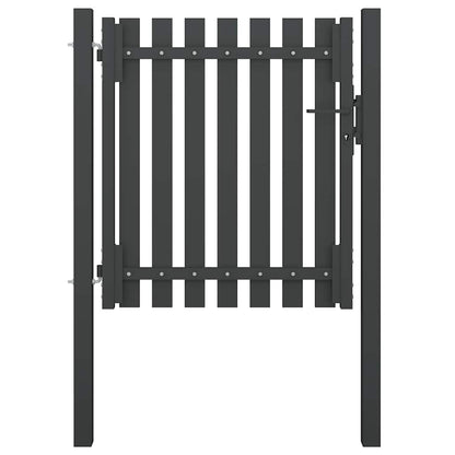 Garden Fence Gate Steel 100x75 cm Anthracite